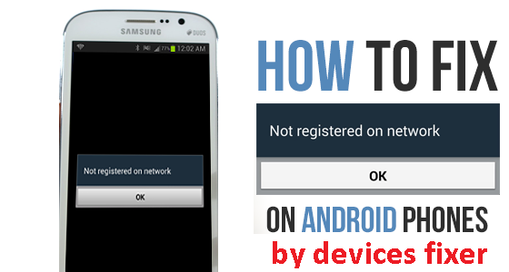 not registered on network fixing without