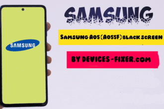 Samsung A05 (A055F) black screen after update solved