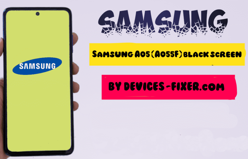Samsung A05 (A055F) black screen after update solved